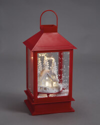 Red House Musical Snowing Lantern