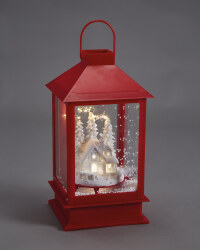 Red House Musical Snowing Lantern