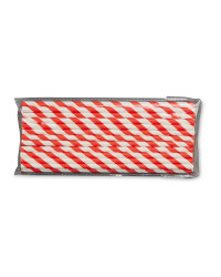 Red Stripe Paper Straws
