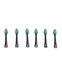 Replacement Toothbrush Heads 6-Pack - Black