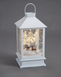 Resting Deer Musical Snowing Lantern