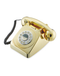 Reka Retro Corded Home Phone - Gold