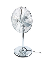 Kirkton House Retro Pedestal Fan - Chrome