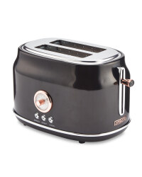 Retro Toaster Black/Rose Gold