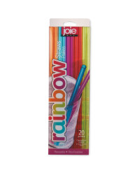 Reusable Rainbow Straws 20 Pack