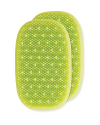 Reusable Silicone Sponges 2 Pack - Green
