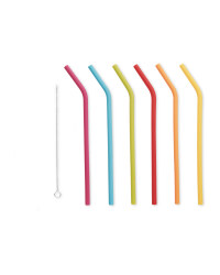 Reusable Silicone Straws 6 Pack
