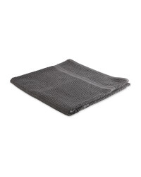Kirkton House Ribbed Bath Sheet - Dark Grey