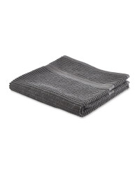 Kirkton House Ribbed Bath Towel - Dark Grey