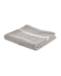 Kirkton House Ribbed Bath Towel - Light Grey