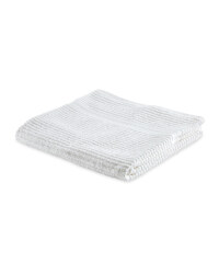 Kirkton House Ribbed Bath Towel - White