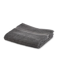 Kirkton House Ribbed Hand Towel - Dark grey