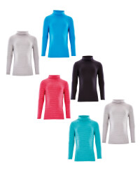 Crane Roll Neck Top Space Dye 2 Pack
