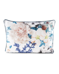Romantic Floral Rectangular Cushion