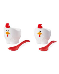Rooster Novelty Egg Cup Set