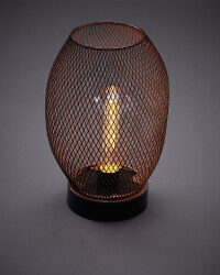 Rose Gold Solar Lantern Wire Mesh