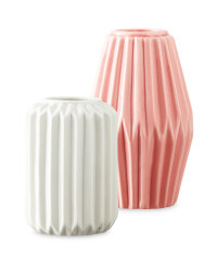 Rose/Grey Decorative Vase 2 Pack