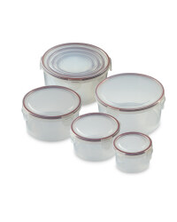 Round Clip-Lid Storage Containers - Masala