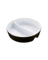 Round Divided Serving Dish - Grey