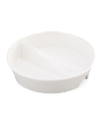 Crofton Round Divided Serving Dish - White