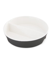 Crofton Round Divided Serving Dish - White/Grey