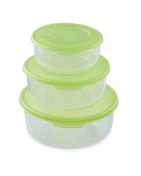 Round Food Storage Containers - Green