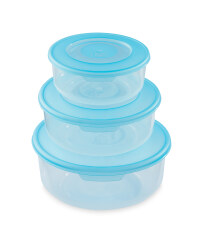 Round Food Storage Containers - Turquoise