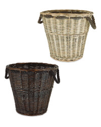 Round Log Basket