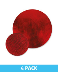 Round Placemat & Coaster Set - Red