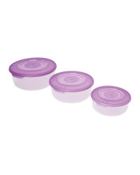 Round Storage Containers 3 Pack - Berry