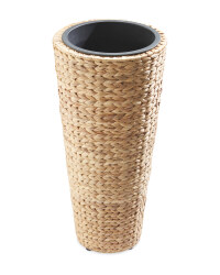 Round Water Hyacinth Planter - Natural