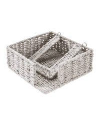 Rustic Design Outdoor Napkin Holder - Grey