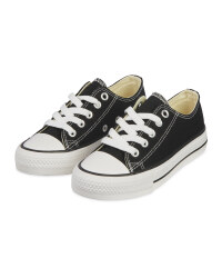 Children's Black Canvas Trainer
