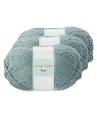 Sage Aran Yarn 3 Pack