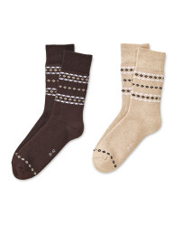 Sand/Brown Mountain Socks 2 Pack