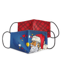 Santa Face Covering 2 Pack