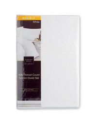 Sateen Double Duvet Set - White