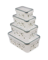 Scandi Rectangular Clip Lid Storage