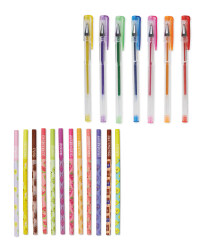 Script Scented Gel Pens/Pencil Set