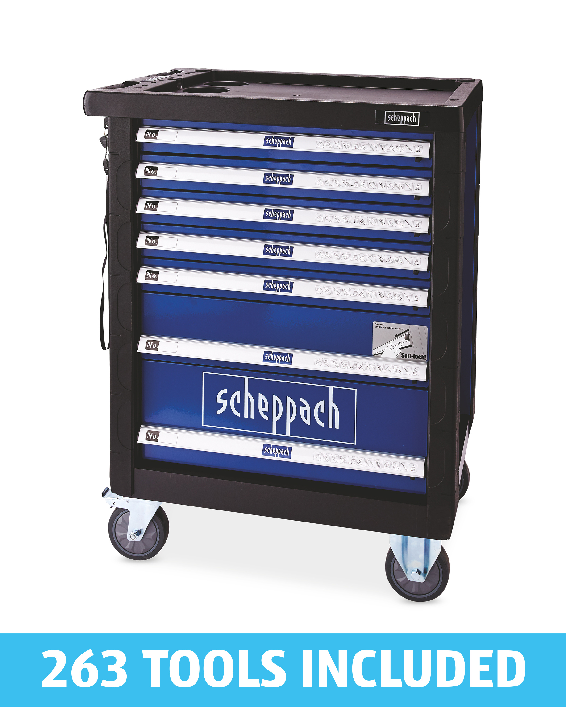 Scheppach Tool Chest On Wheels 7 Drawer Tool Cabinet Aldi Uk