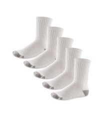 Children's Sports Socks 5 Pack - White & Grey