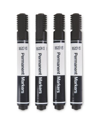 Script Large Black Markers 4 Pack