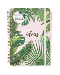 Script Palm Leaf A5 Notebook