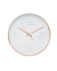 Sempre 3D Number Wall Clock - Copper