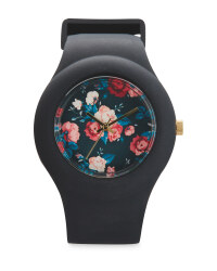 Sempre Black Floral Watch