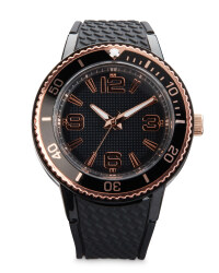 Sempre Black/Rose Gold Watch