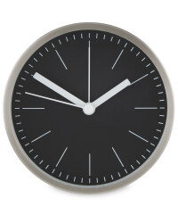 Sempre Designer Alarm Clocks - Silver/Black