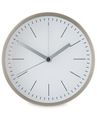 Sempre Designer Alarm Clocks - Silver/White