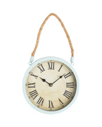 Sempre Glossy Rope Wall Clock - Duck Egg