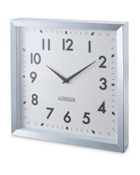 Sempre Large Metal Wall Clock - Black/Silver